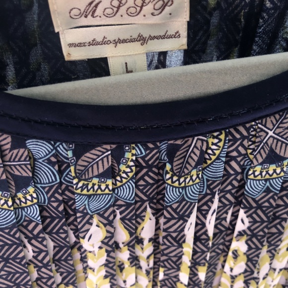 MSSP Dress Silk Blend Like New Beautiful Detail Size L So Flattering & GORG! - Picture 4 of 10